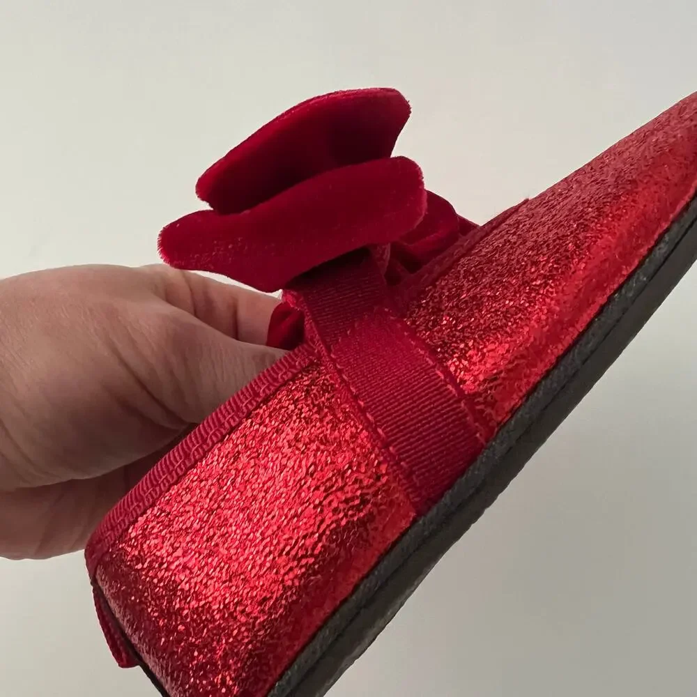 H&M red sparkly flats